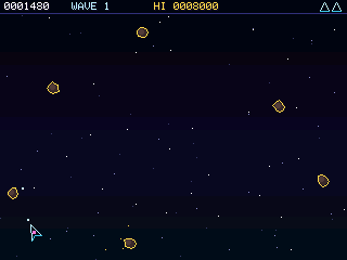 Astro Drift: a ship among drifting space rocks